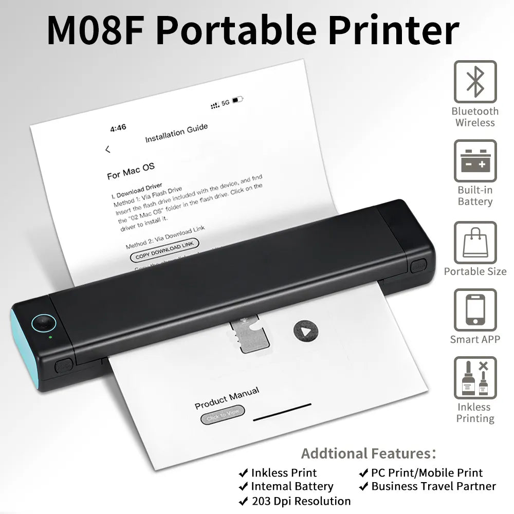 Posh Print Phomemo Portable Bluetooth Thermal Printer