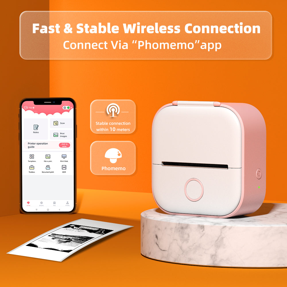 Posh Print Mini Bluetooth-Compatible Printer